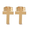 PVD Vacuum Plating 304 Stainless Steel Stud Earrings for Women EJEW-A048-47B-G-1