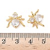 Brass with Cubic Zirconia Pendants KK-D024-11G-3