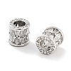 Brass Micro Pave Clear Cubic Zirconia Beads KK-P271-43P-A-2