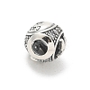 Brass Clear Cubic Zirconia European Beads LS-FIND-M049-01AS-03-2