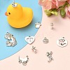 100Pcs 10 Styles Tibetan Style Alloy Pendants TIBEP-CJ0002-82-5