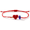 Lampwork Bead Braided Bead Bracelets JB7932-6-1