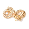 Brass Micro Pave Clear Cubic Zirconia Pendants KK-Z142-06G-2