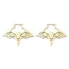 304 Stainless Steel Bat Hoop Earrings for Women LS-EJEW-R156-07G-1