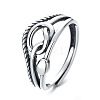 Cross 925 Sterling Silver Adjustable Finger Rings for Women FS-WG7B509-01-5