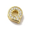Brass Micro Pave Cubic Zirconia Beads KK-H487-25G-17-1