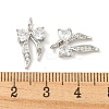 Rack Plating Brass Micro Pave Clear Cubic Zirconia Pendants KK-B093-01F-P-3
