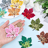 9Pcs Leaf Computerized Embroidery Cloth Iron on/Sew on Patches PATC-WH20006-007-3