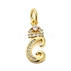 Brass Micro Pave Cubic Zirconia Pendants KK-M273-01G-C-1