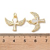 Brass Micro Pave Clear Cubic Zirconia Pendants KK-B083-33F-G-3
