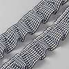 10 Yards Polyester Ruffled Pleated Tartan Lace Ribbon OCOR-WH0091-91D-1