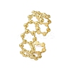 Hexagon 304 Stainless Steel Open Cuff Ring for Women RJEW-Z083-03G-02-4
