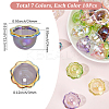 70Pcs 7 Colors UV Plating Acrylic Bead Caps OACR-SP0001-60-2