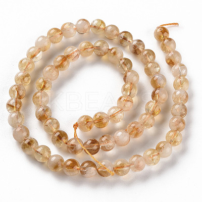 Heated Natural Citrine Beads Strands G-S362-105B-1