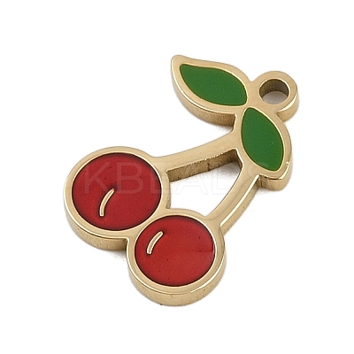 304 Stainless Steel Enamel Charms LS-STAS-I338-01G-09-1