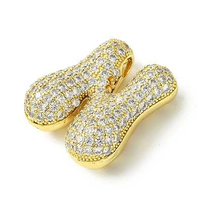 Rack Plating Brass Cubic Zirconia Pendants KK-S378-02G-N-1
