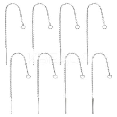 4 Pairs 304 Stainless Steel Earring Findings STAS-LP0001-91P-1