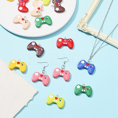 16Pcs 8 Colors Opaque Resin Pendants RESI-CJ0003-77-1