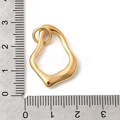 304 Stainless Steel Irregular Pendants STAS-G378-03G-1