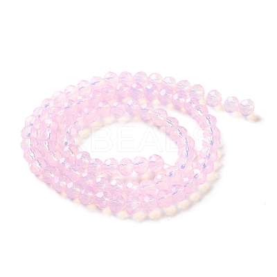 Baking Paint Transparent Glass Beads Strands LS-DGLA-A034-J6MM-D09-1