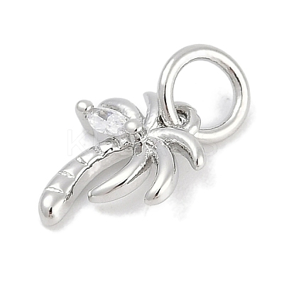 Brass Micro Pave Cubic Zirconia Pendants KK-Q028-61P-1