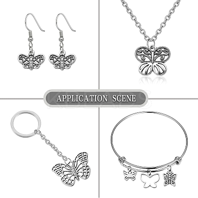 100Pcs 10 Styles Tibetan Style Alloy Pendants TIBEP-CJ0002-87-1
