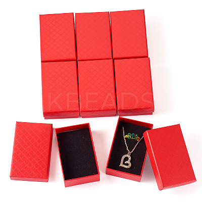 Rectangle Cardboard Paper Jewelry Box CON-TAC0015-01D-1