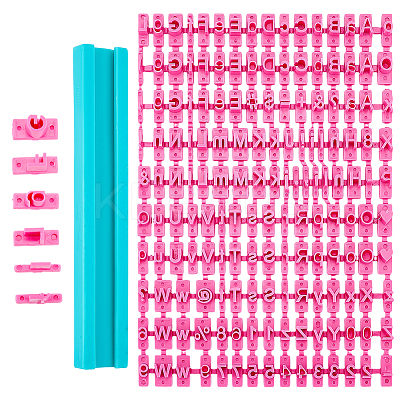 1 Bag Letters & Numbers PP Plastic Cookie Stamps DIY-SC0033-91-1