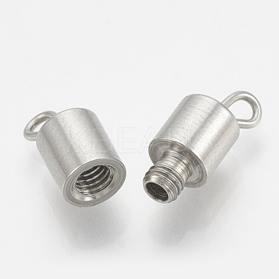 Tarnish Resistant 201 Stainless Steel Screw Clasps STAS-S103-07-1