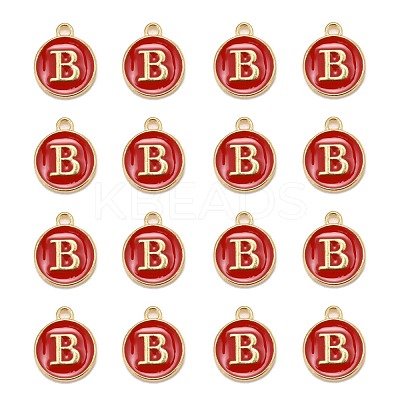 Golden Plated Alloy Enamel Charms ENAM-S118-03B-1