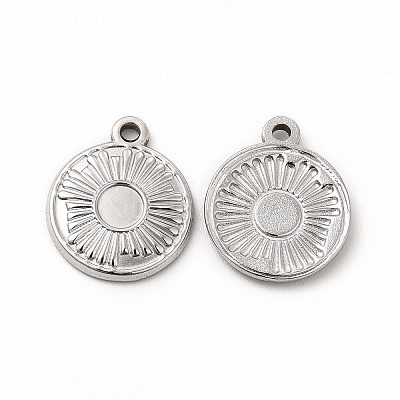 Non-Tarnish 304 Stainless Steel Pendant Cabochon Settings STAS-F290-18P-1