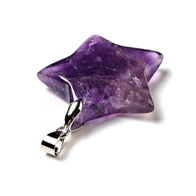 Natural Amethyst Pendants G-I319-04P-05-1