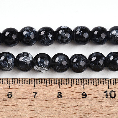 Baking Paint Glass Beads X1-DGLA-N003-8mm-A10-1