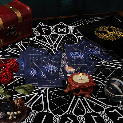 1Pc Lint Square Tarot Tablecloth AJEW-CN0002-18-1