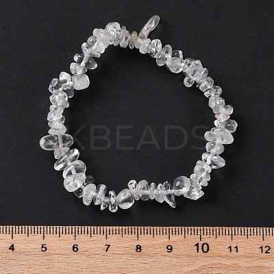 Unisex Chip Natural Quartz Crystal Beaded Stretch Bracelets BJEW-S143-16-1