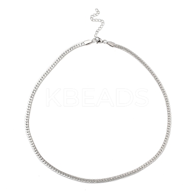 Non-Tarnish 304 Stainless Steel Cuban Link Chain Necklace NJEW-K249-01B-P-1