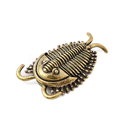 Brass Trilobite Miniature Figurines Statues for Home Office Desktop Ornament KK-S335-03AB-A-1