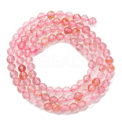 Natural Strawberry Quartz Beads Strands G-C226-B04-4mm-1