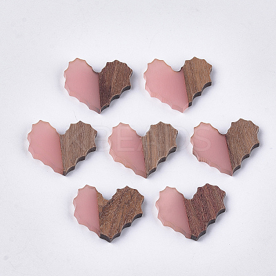 Resin & Walnut Wood Cabochons RESI-S358-89B-1