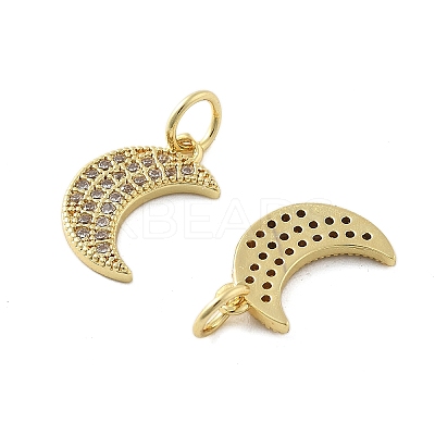 Brass Micro Pave Cubic Zirconia Charms KK-C092-23C-G-1