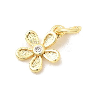 Brass Micro Pave Cubic Zirconia Charms KK-C139-26A-G-1