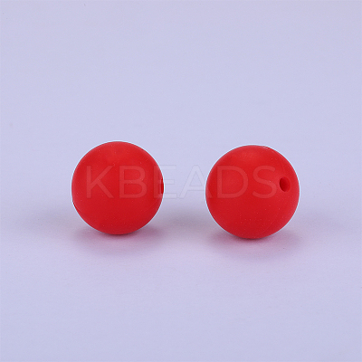 Round Silicone Focal Beads SI-JX0046A-25-1