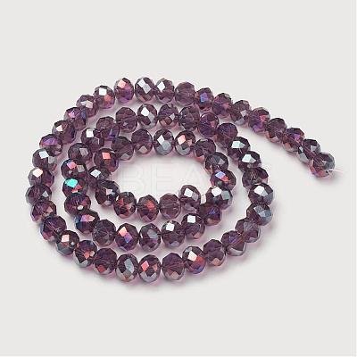 Electroplate Glass Beads Strands GR10MMY-04AB-1