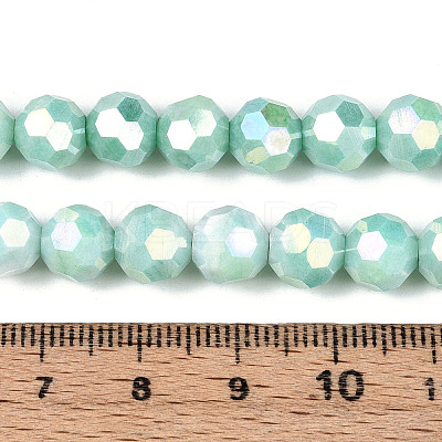 Anti-Tarnish Electroplate Glass Beads Strands EGLA-T021-8mm-15-11-1
