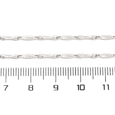 Brass Twisted Bar Link Chain Necklaces NJEW-D302-63P-1