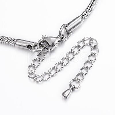 Tarnish Resistant 304 Stainless Steel Snake Chain Bracelets BJEW-H491-01P-1