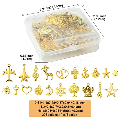 20 Styles Tibetan Style Alloy Pendants FIND-FS0002-73-1