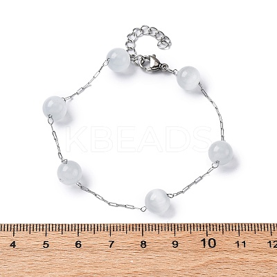304 Stainless Steel Cable Chain Bracelets BJEW-C094-01P-06-1