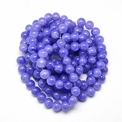 Baking Paint Crackle Glass Bead Strands DGLA-Q023-6mm-YS14-1