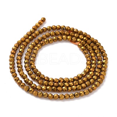 Electroplate Glass Beads Strands GLAA-H021-01A-FP04-1